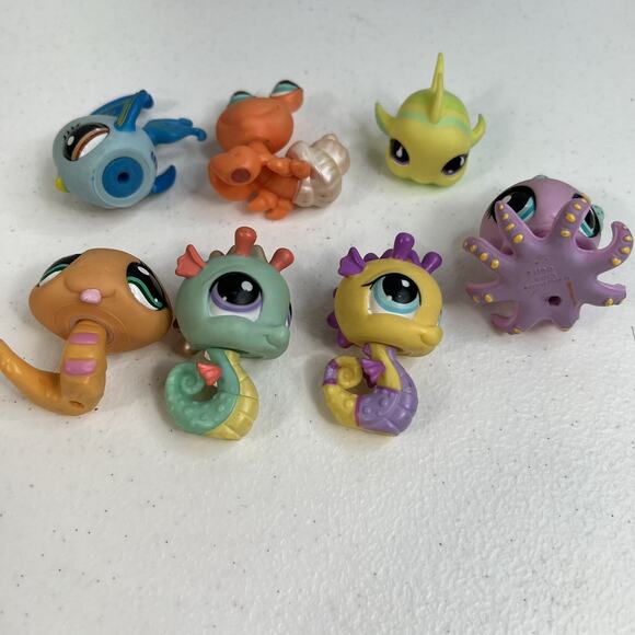 Littlest Pet Shop Lot 27 Figures Animals Birds Frogs Turtles Fish Seahorse Toys - Picture 4 of 10